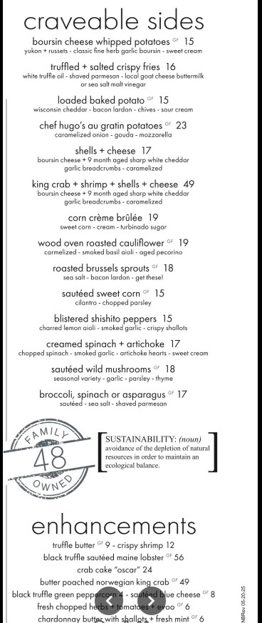 Ocean 48 Restaurant Menu | Fine Dining Seafood & Steaks in Newport ...